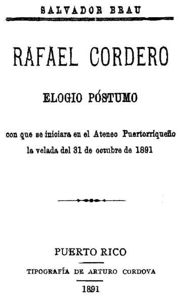 Rafael Cordero: Elogio Póstumo