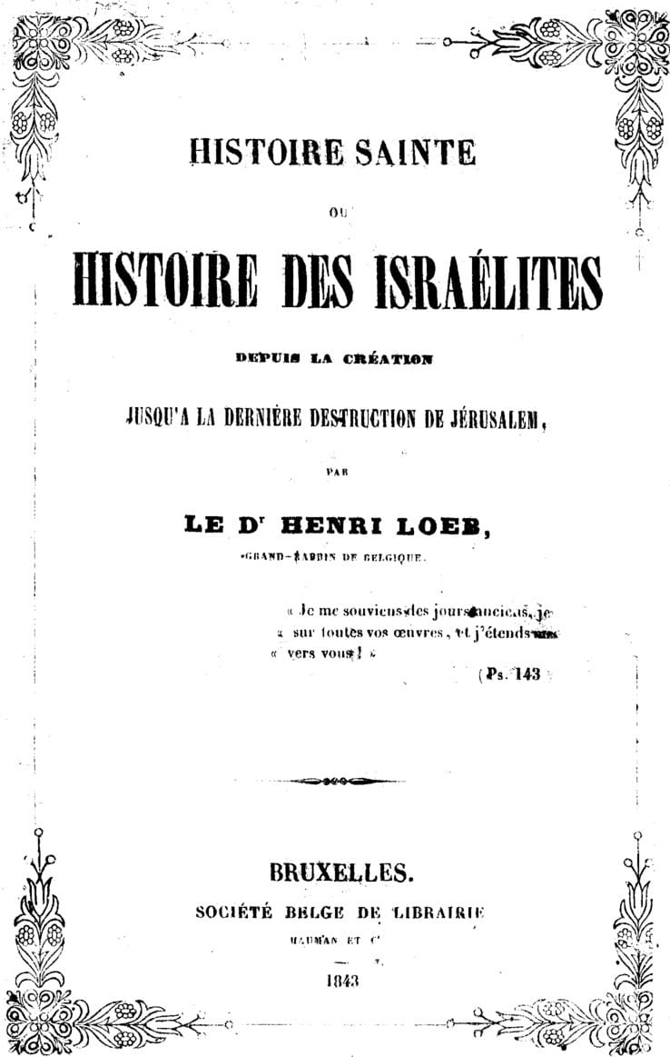 Histoire Sainte; Ou, Histoire Des Israélitesdepuis La Création, Jusqu'a La Dernière Destruction De Jérusalem