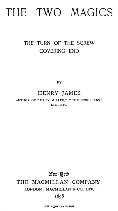 The Two Magics: The Turn of the Screw, Covering End