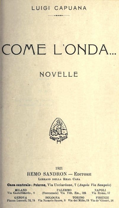Come L'onda... Novelle