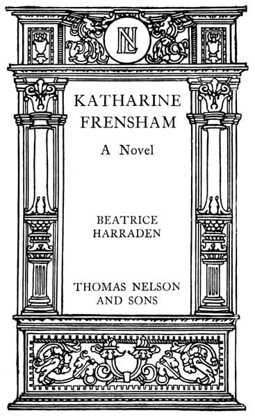 Katharine Frensham: A Novel