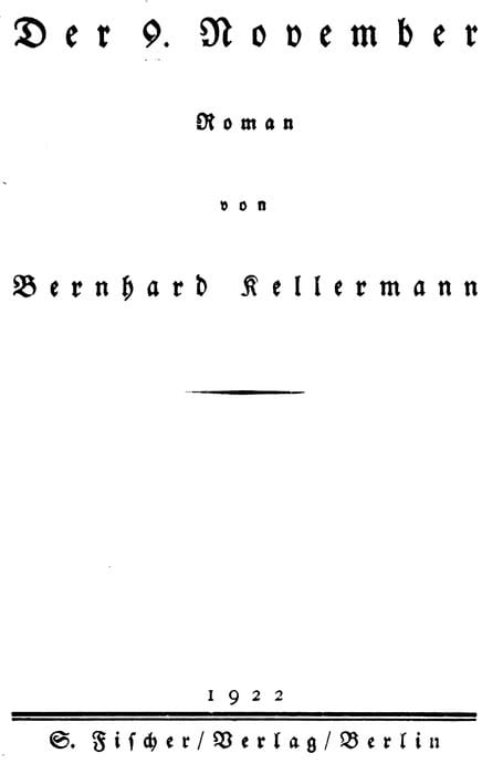 Der 9. November: Roman
