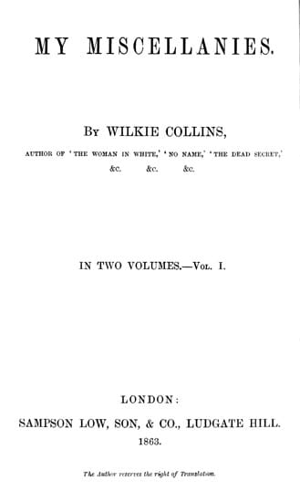 My Miscellanies, Vol. 1 (of 2)