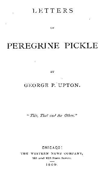 Letters of Peregrine Pickle