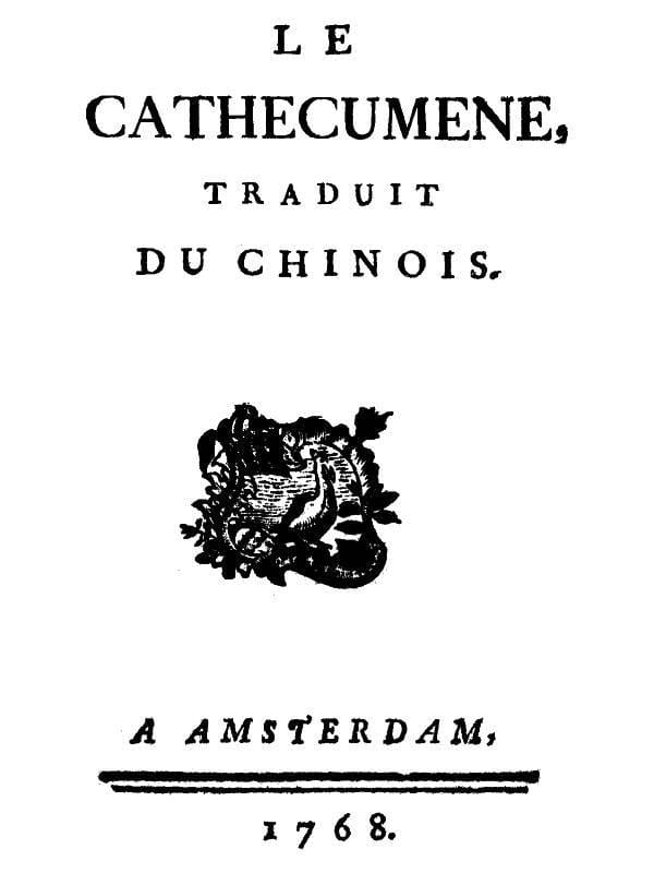 Le Cathécumène, Traduit Du Chinois