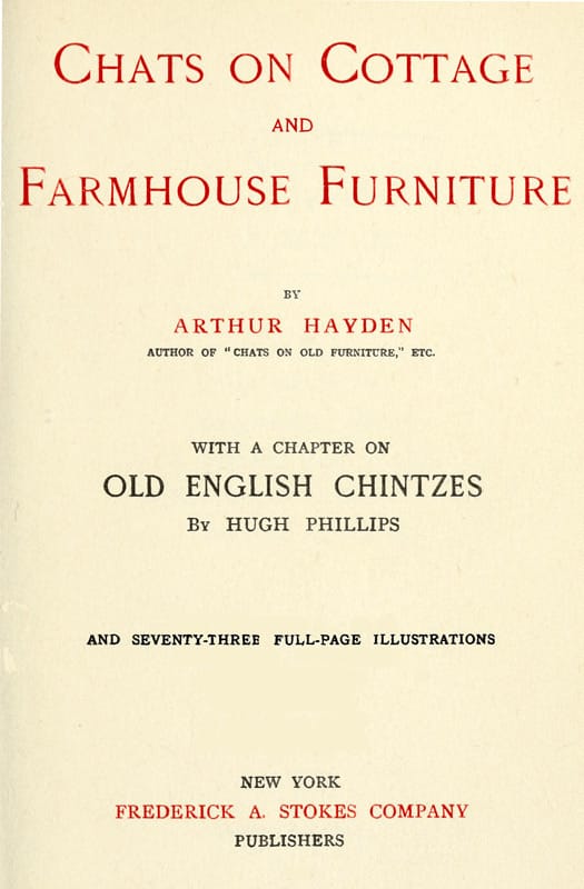 Chats on Cottage and Farmhouse Furniture