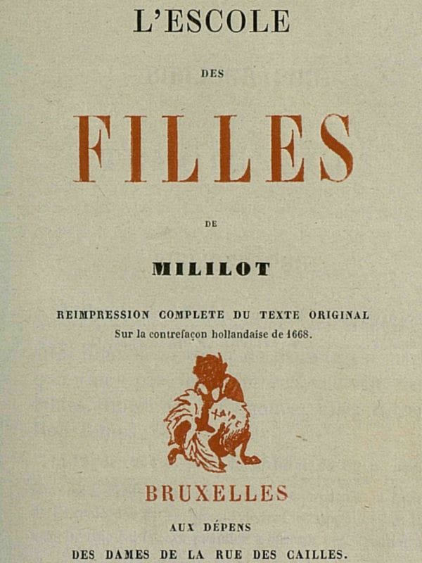 L'escole Des Fillesréimpression Complète Du Texte Original Sur La Contrefaçon Hollandaise De 1668