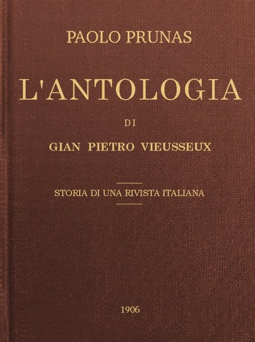 L'antologia Di Gian Pietro Vieusseux