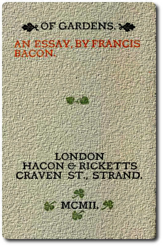 Of Gardens: An Essay