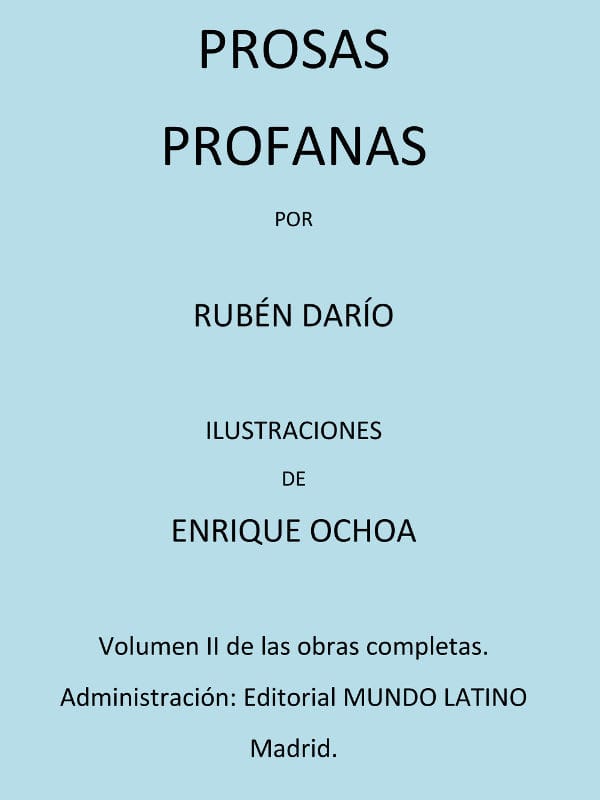 Prosas Profanasobras Completas Vol. II