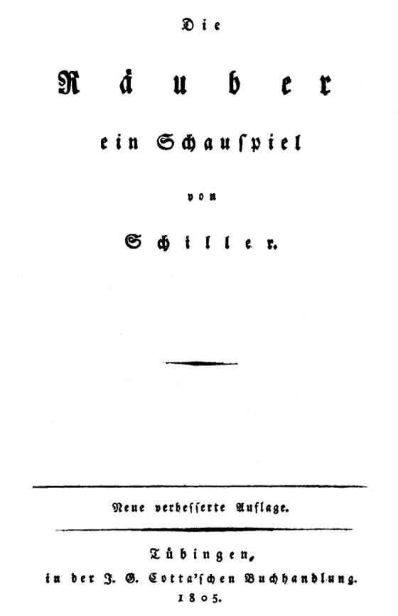 Die Räuber: Ein Schauspiel