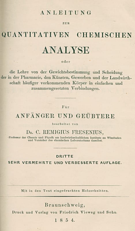 Anleitung Zur Quantitativen Chemischen Analyse