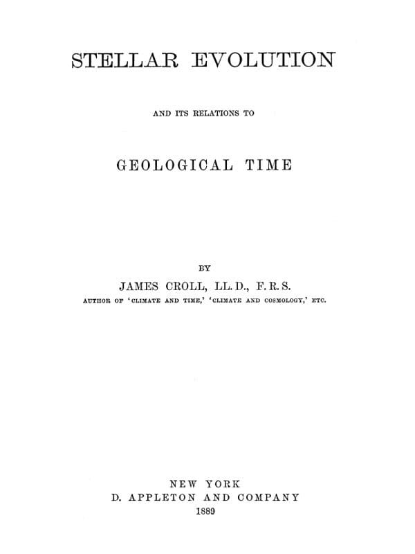 Stellar Evolution and Its Relations to Geological Time