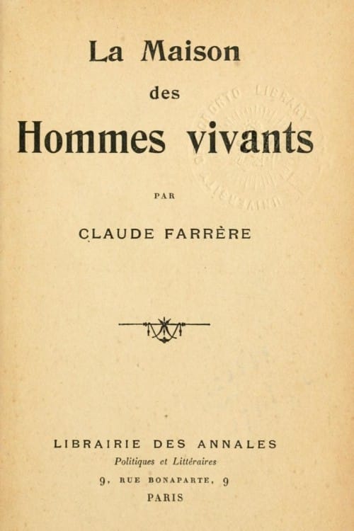 La Maison Des Hommes Vivants