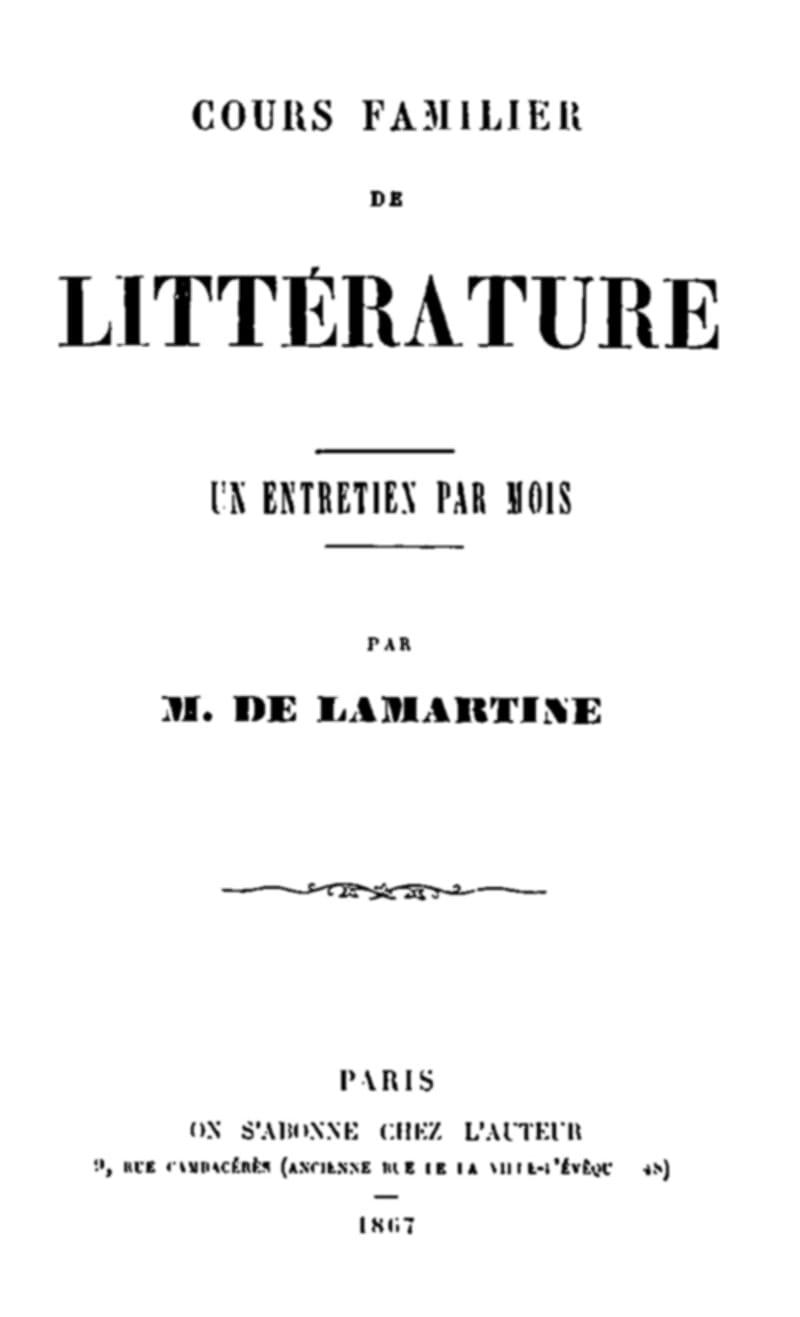Cours Familier De Littérature - Volume 23