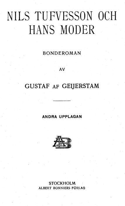 Nils Tufvesson Och Hans Moder: Bonderoman