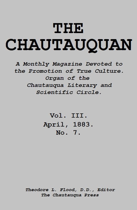 The Chautauquan, Vol. 03, April 1883