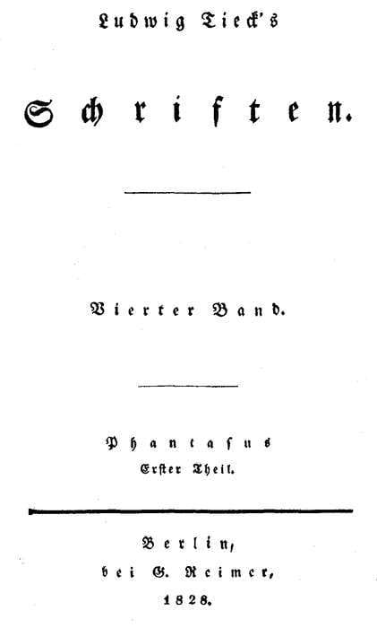 Schriften 04: Phantasus 1