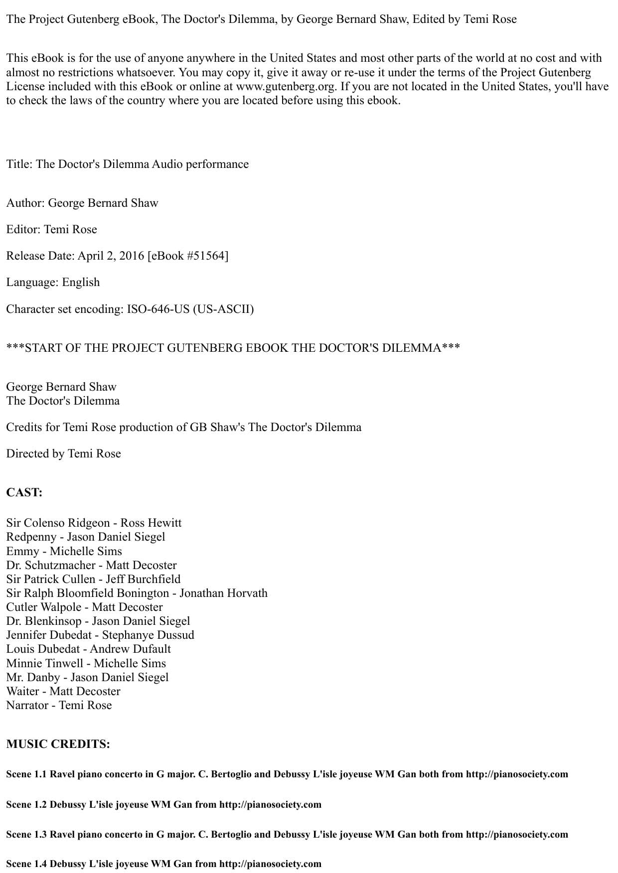 The Doctor's Dilemma