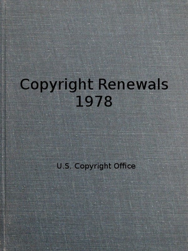 Copyright Renewals 1978