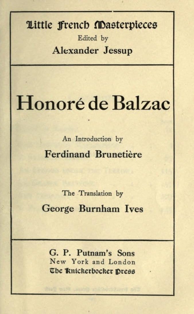 Honoré De Balzac