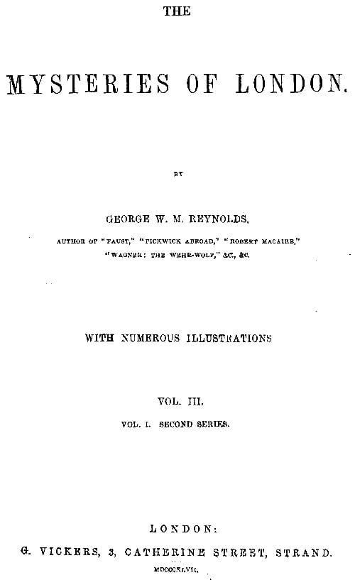 The Mysteries of London, V. 3/4