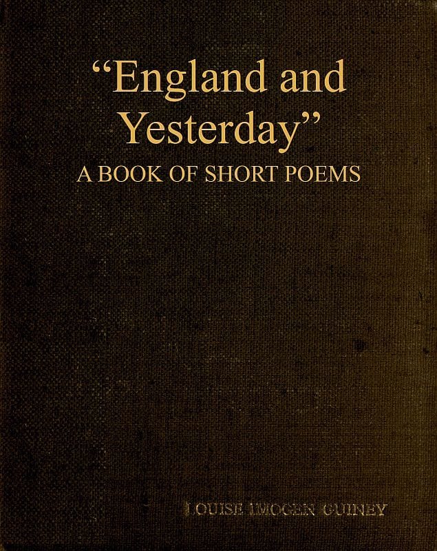 England and Yesterday": A Book of Short Poems
