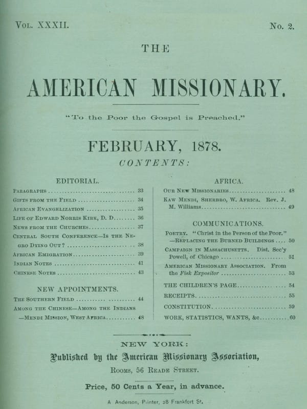 The American Missionary — Volume 32, No. 02, February, 1878