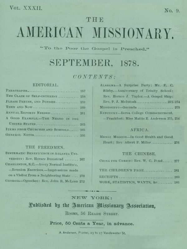 The American Missionary — Volume 32, No. 09, September, 1878