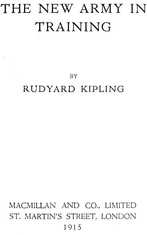 The New Army in Training