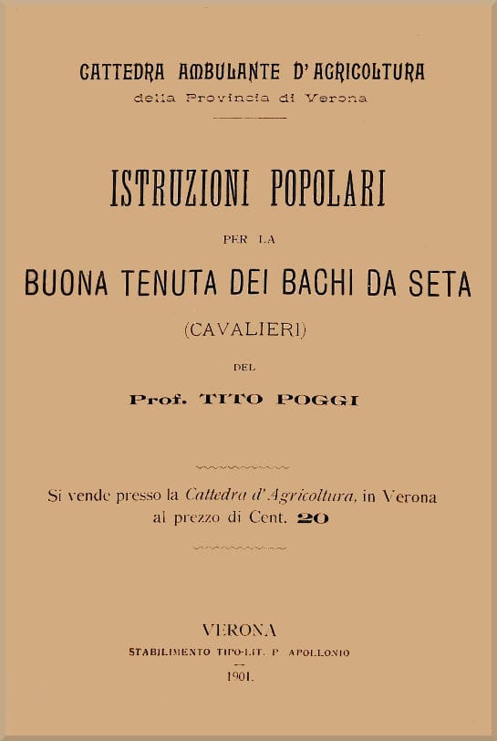 Istruzioni Popolari Per La Buona Tenuta Dei Bachi Da Seta
