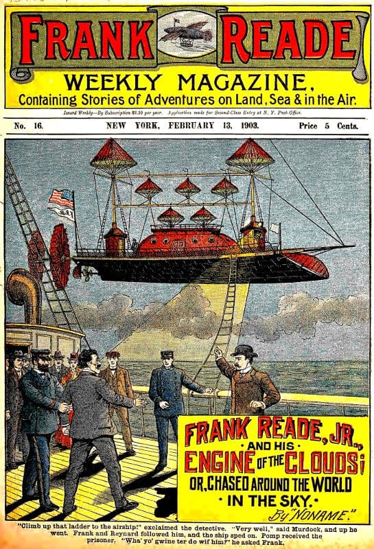 Frank Reade Jr. and His Engine of the Cloudsor, Chased Around the World in the Sky