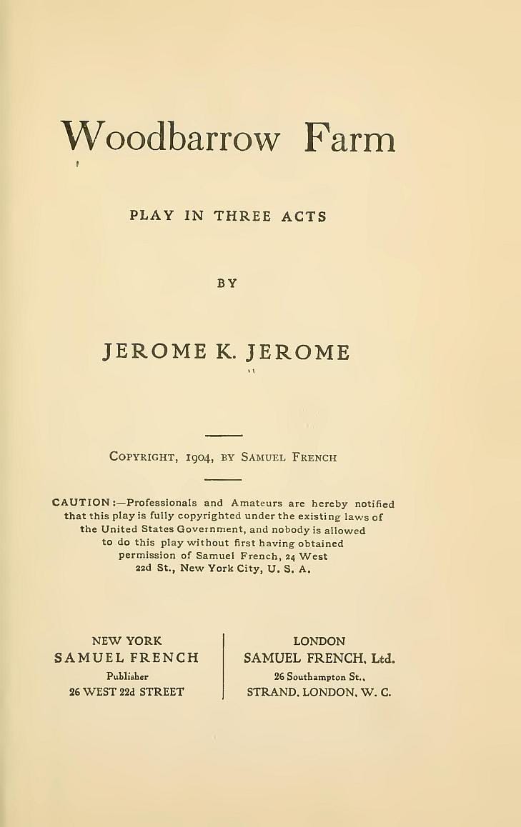 Woodbarrow Farm: Play in Three Acts