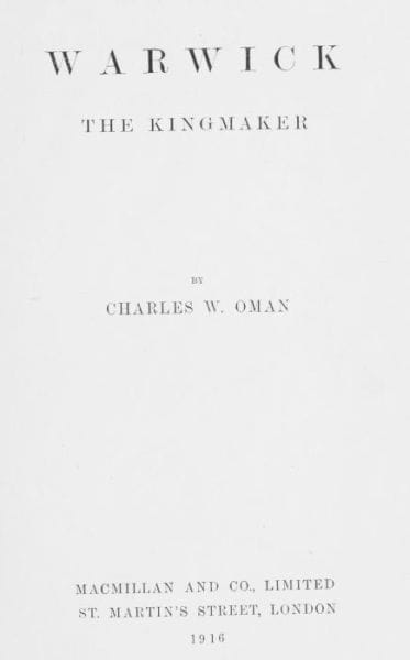 Warwick, the Kingmaker