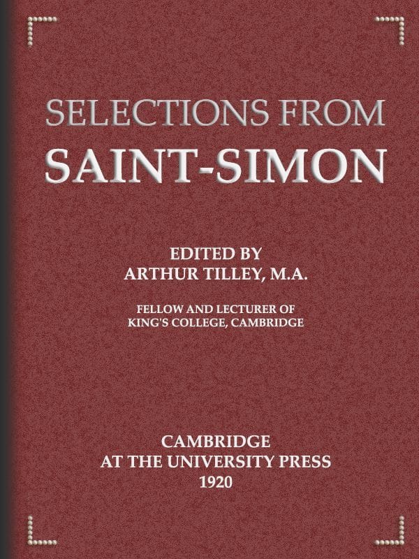 Selections from Saint-Simon