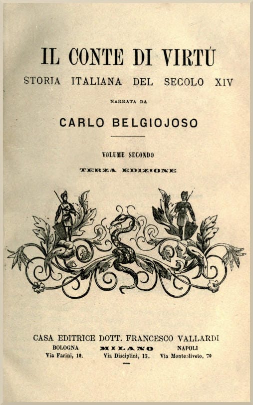 Il Conte Di Virtù Vol. 2/2storia Italiana Del Secolo XIV