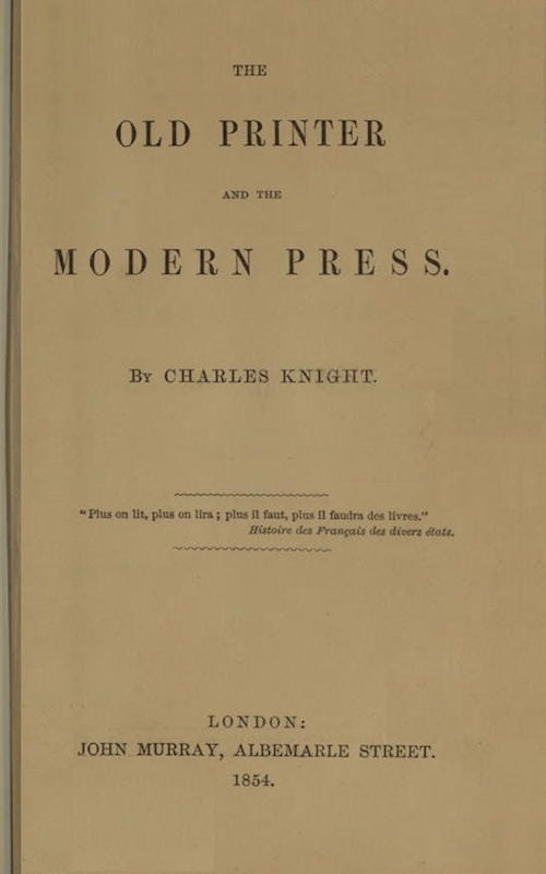 The Old Printer and the Modern Press