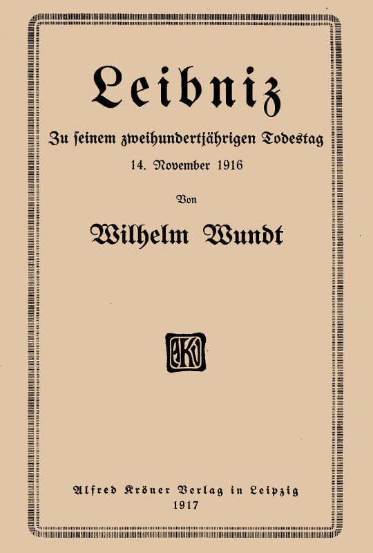 Leibniz: Zu seinem zweihunderjährigen Todestag 14. November 1916