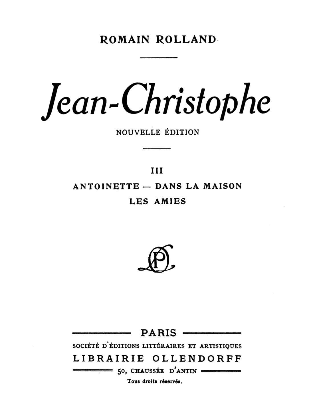 Jean-Christophe Volume 3