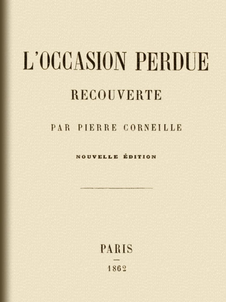 L'occasion perdue recouverte
