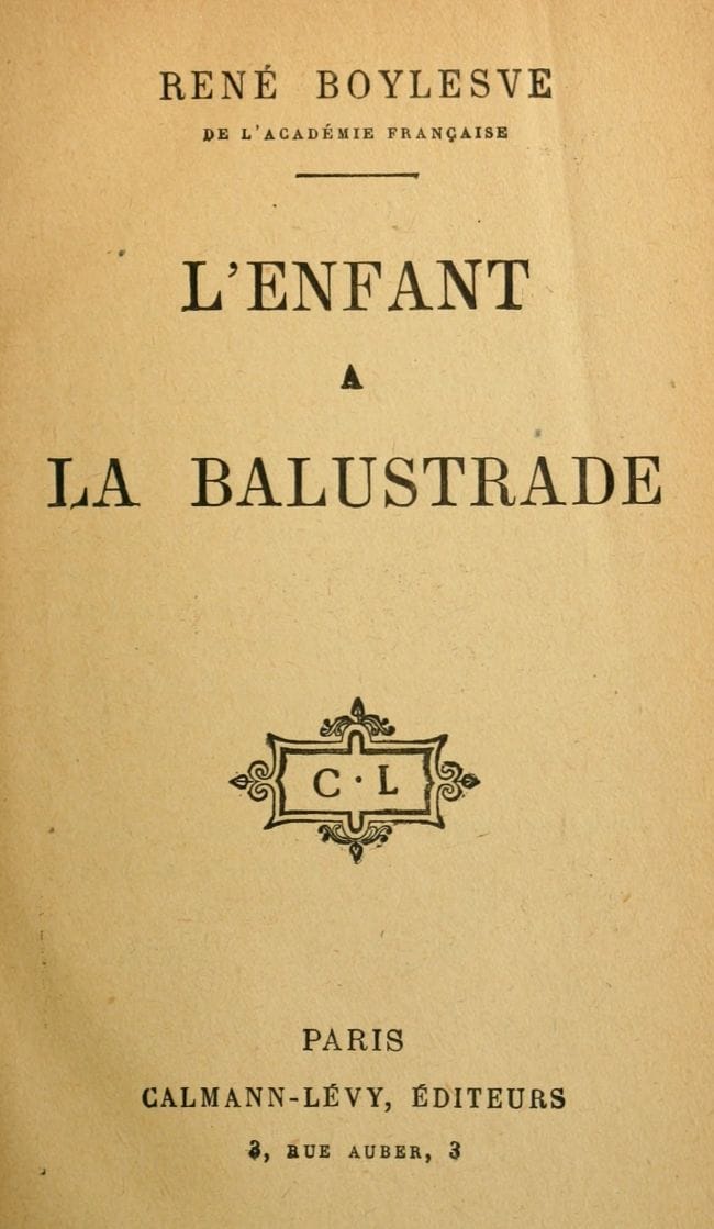 L'enfant à la balustrade