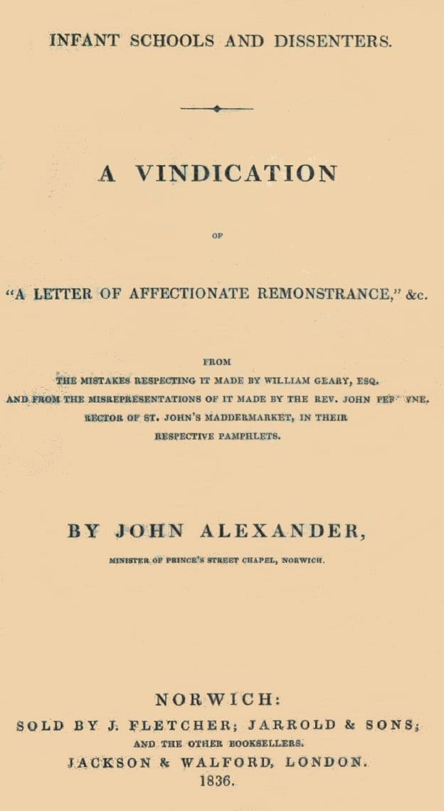 Infant Schools and Dissenters