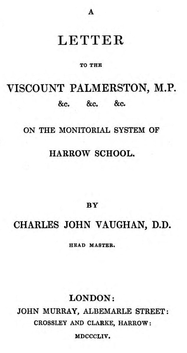 A Letter to the Viscount Palmerston, M.P. &c. &c. &c. on the Monitorial System…