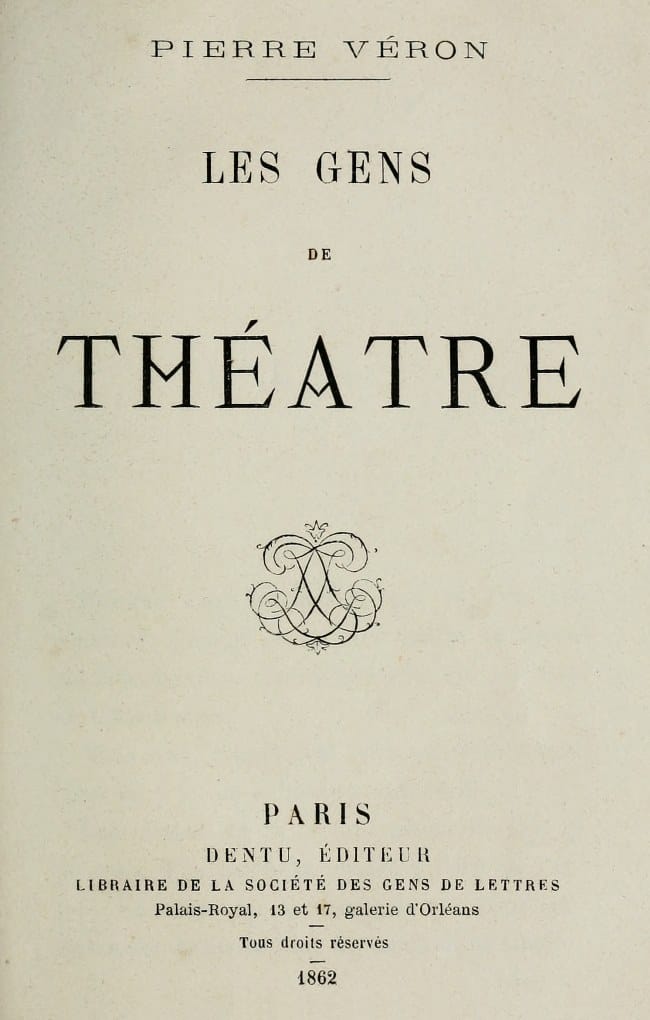 Les gens de théâtre