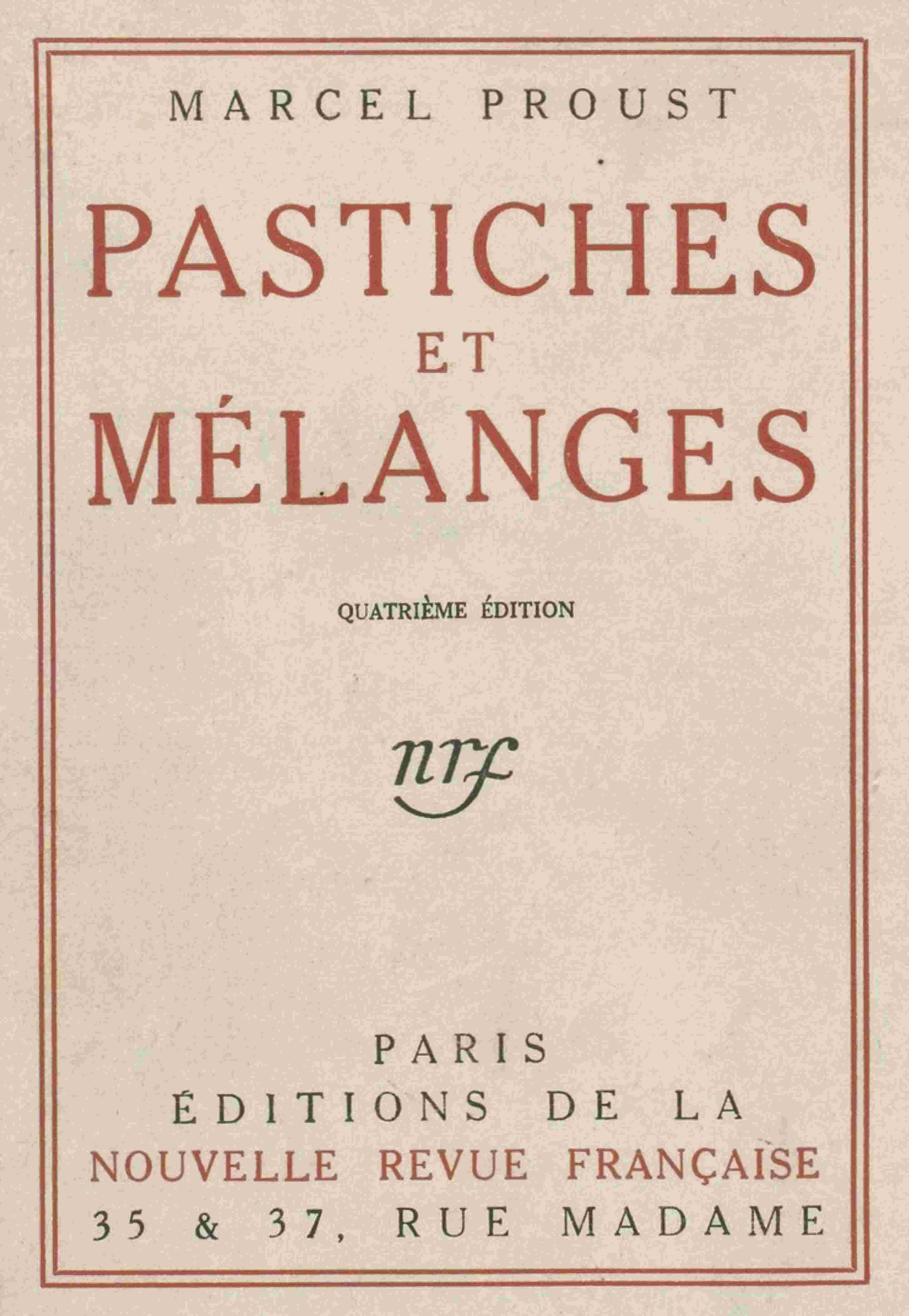 Pastiches et mélanges