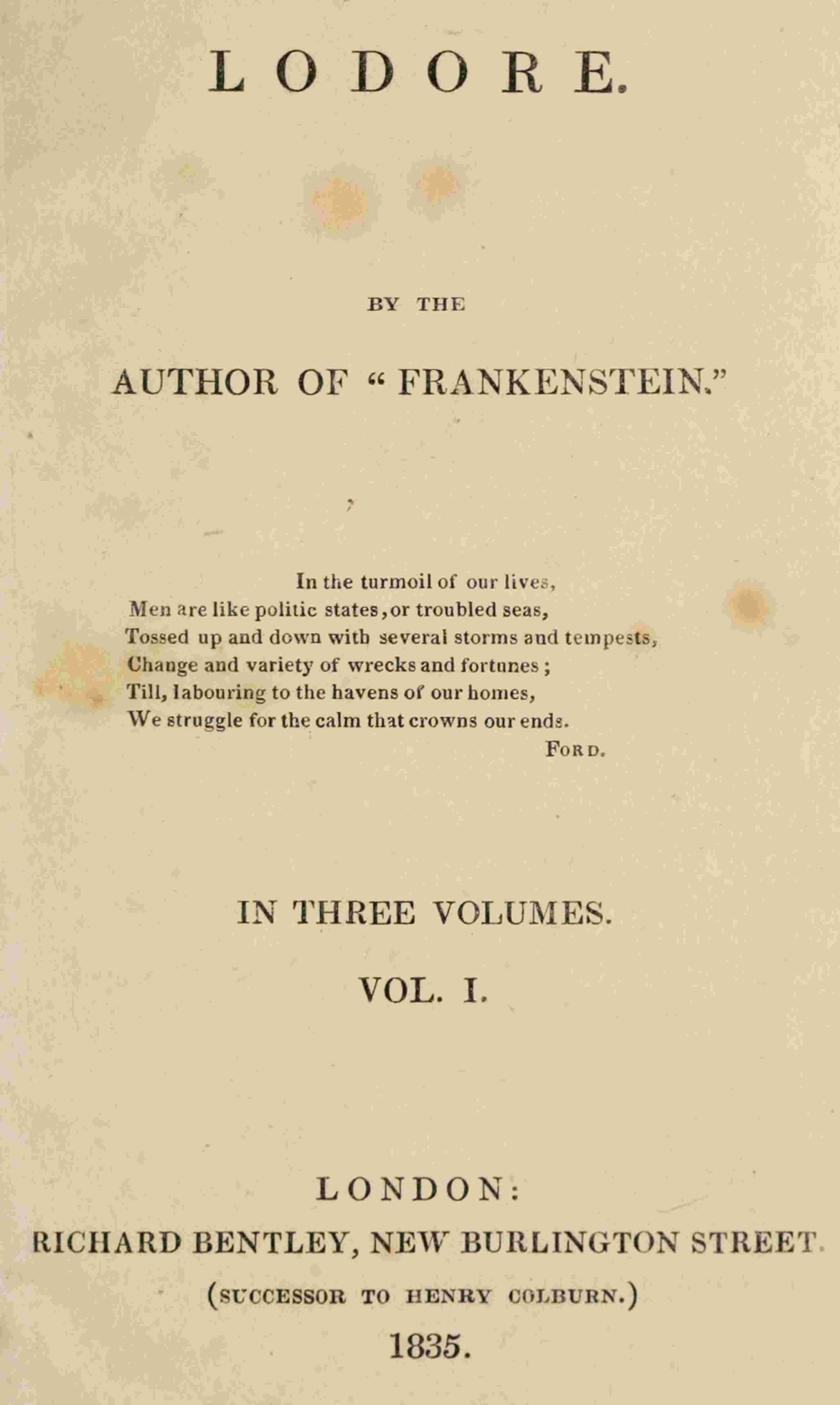 Lodore, Vol. 1 (of 3)