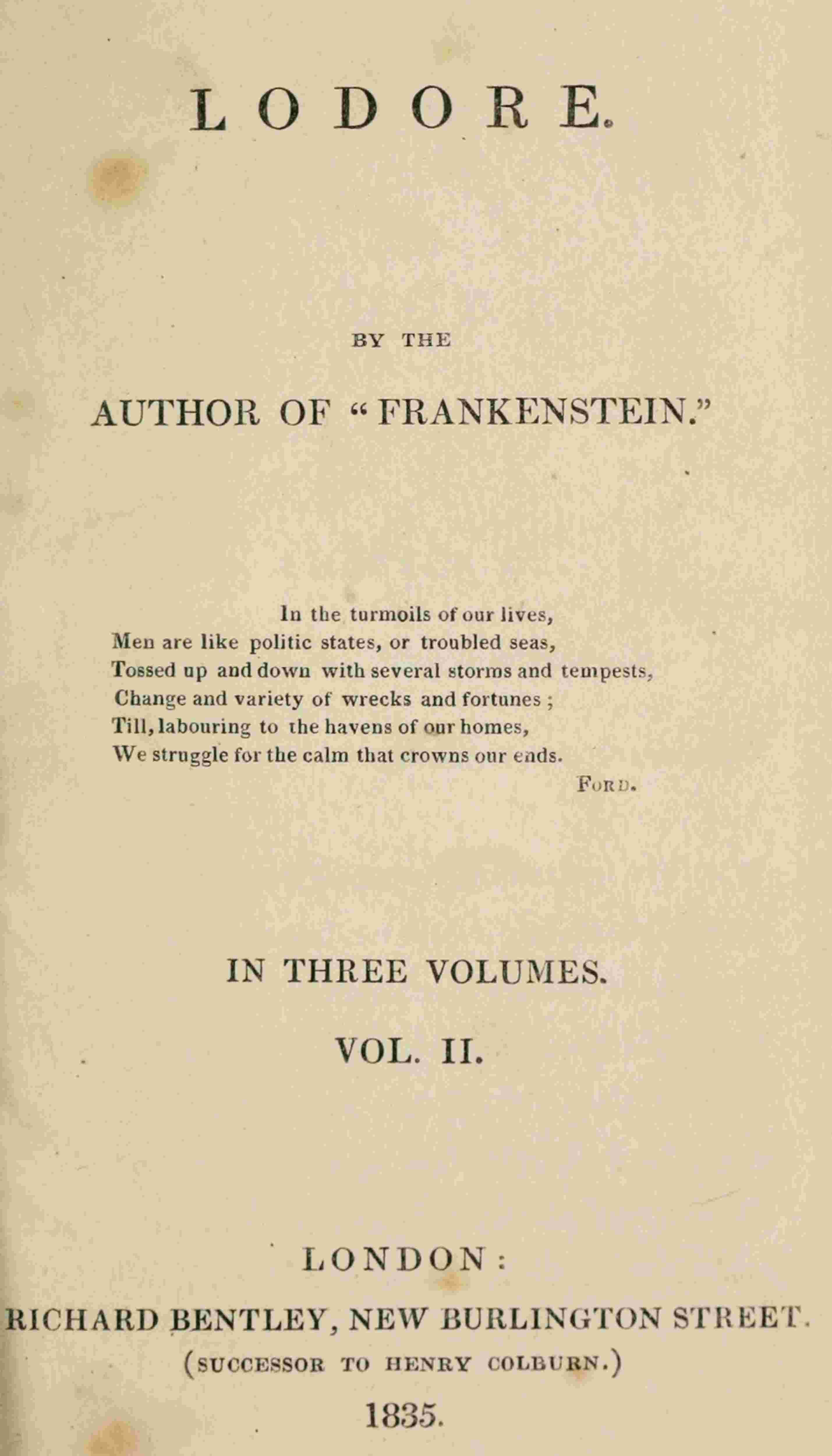 Lodore, Vol. 2 (of 3)