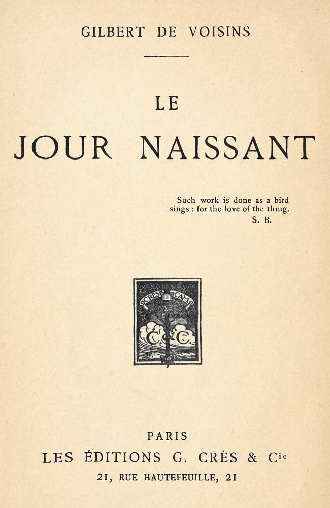 Le jour naissant
