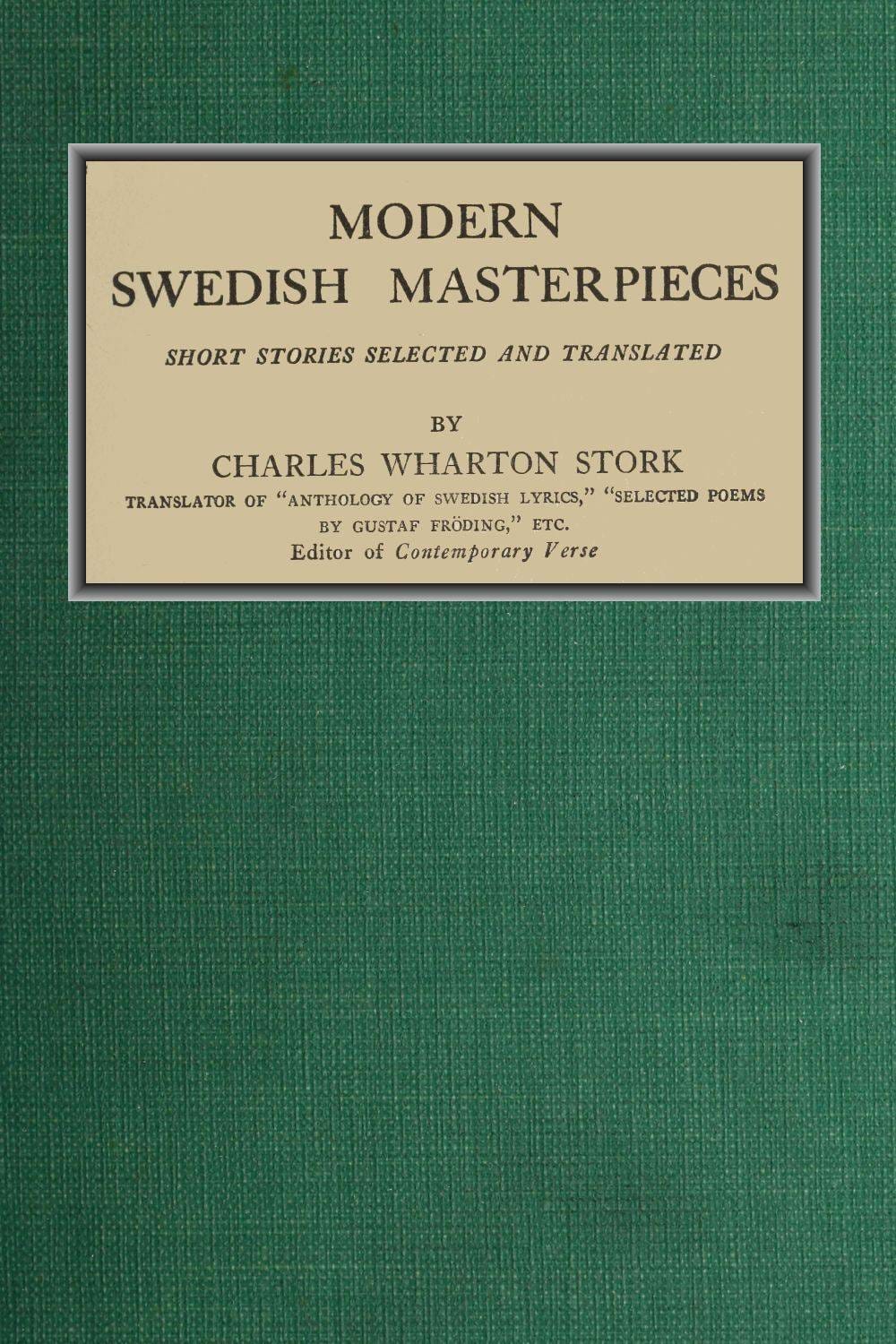 Modern Swedish Masterpieces: Short Stories