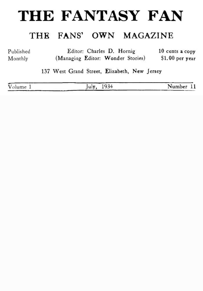 The Fantasy Fan, Volume 1, Number 11, July 1934